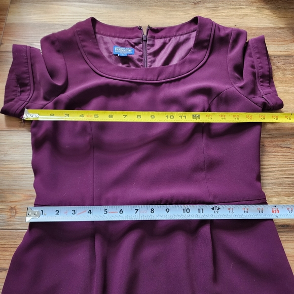 Pendleton Dress Womens 6 Purple Sheath Short Sleeve - Picture 5 of 8